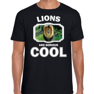 T-shirt lions are serious cool zwart heren - leeuwen/ leeuw shirt