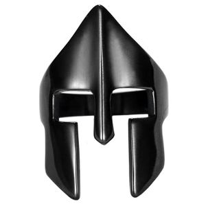 Herenring edelstaal Spartan Mask Black-21mm