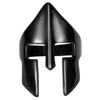 Herenring edelstaal Spartan Mask Black