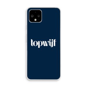 Topwijf Navy: Pixel 4 Transparant Hoesje