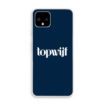 Topwijf Navy: Pixel 4 Transparant Hoesje