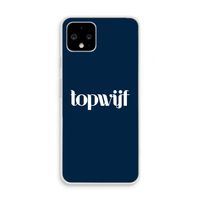 Topwijf Navy: Pixel 4 Transparant Hoesje