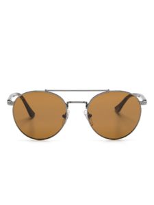 Persol tortoiseshell-effect round-frame sunglasses - Argent