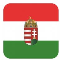 Bierviltjes Hongarije - 15x stuks - Europa - vierkant - landen thema - 9x9 cm