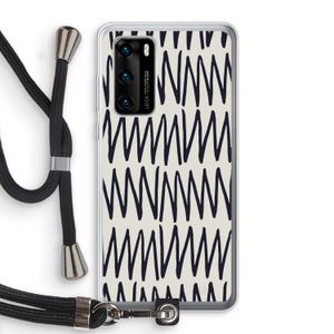 Marrakech Zigzag: Huawei P40 Transparant Hoesje met koord
