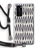 Marrakech Zigzag: Huawei P40 Transparant Hoesje met koord Marrakech Zigzag: Huawei P40 Transparant Hoesje met koord