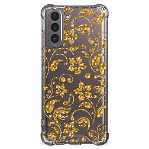 Samsung Galaxy S21 Case Gouden Bloemen