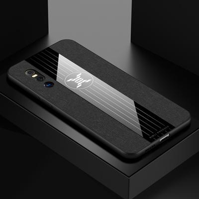 Voor vivo X27 XINLI stiksels doek textuur schokbestendig TPU beschermhoes (zwart)