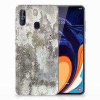 Samsung Galaxy A60 TPU Siliconen Hoesje Beton Print - thumbnail