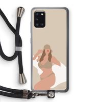 One of a kind: Samsung Galaxy A31 Transparant Hoesje met koord