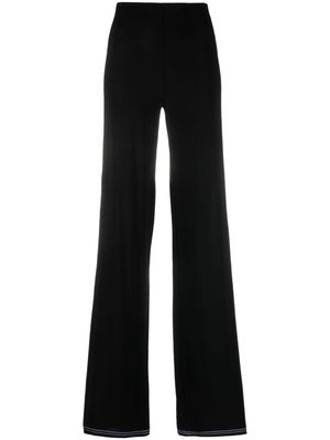 Marine Serre Jeans met contrasterende stiksels - Zwart