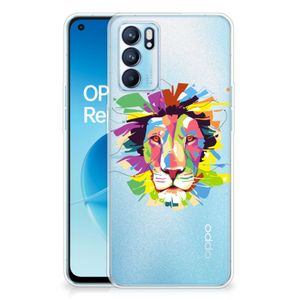 OPPO Reno6 5G Telefoonhoesje met Naam Lion Color