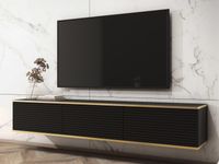 Tv-meubel ORIKA 3 klapdeuren zwart - thumbnail