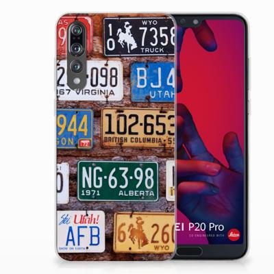 Huawei P20 Pro | Siliconen hoesje | met foto Kentekenplaten