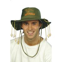 Carnaval verkleed hoed Australia - olijfgroen - bush ranger accessoires