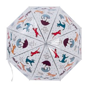 Esschert Design Paraplu Transparant It's Raining Cats & Dogs Ø83cm