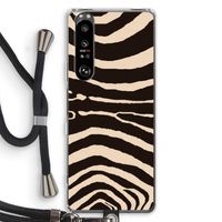 Arizona Zebra: Sony Xperia 1 III Transparant Hoesje met koord