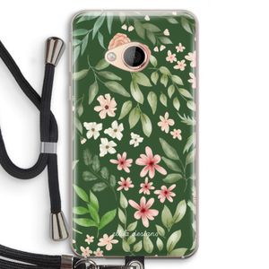 Botanical green sweet flower heaven: HTC U Play Transparant Hoesje met koord