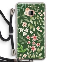 Botanical green sweet flower heaven: HTC U Play Transparant Hoesje met koord