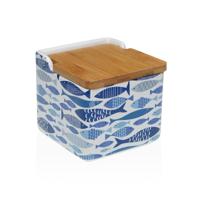Zoutvaatje met deksel Versa AQUA 2 Keramisch Dolomite 12,2 x 11,5 x 12,2 cm