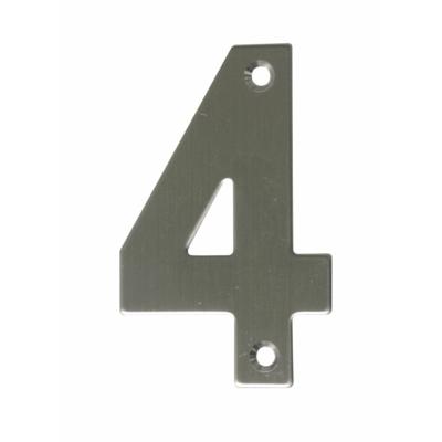 AMIG Huisnummer 2 - massief Inox RVS - 10cm - incl. bijpassende schroeven - zilver