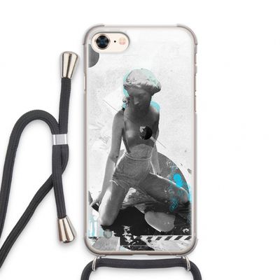 I will not feel a thing: iPhone 8 Transparant Hoesje met koord