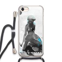 I will not feel a thing: iPhone 8 Transparant Hoesje met koord