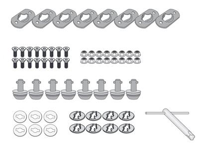 GIVI Rapid release kits, Ombouwkit voor PLO_ en PLOS_, 07RKIT