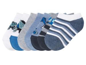 lupilu 7 paar kinder sokken (wit/blauw/gestreept, 27-30)