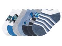lupilu 7 paar kinder sokken (wit/blauw/gestreept, 27-30)