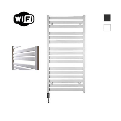 Elektrische Radiator Sanicare HWV - Moda Met Wifi 120x60 cm Mat Wit 876W Met Thermostaat Zwart Linksonder Sanicare