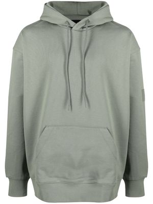 Y-3 hoodie en coton mélangé à lien de resserrage - Vert