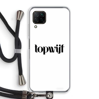 Topwijf Wit: Huawei P40 Lite Transparant Hoesje met koord