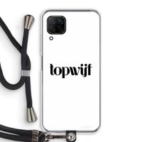 Topwijf Wit: Huawei P40 Lite Transparant Hoesje met koord