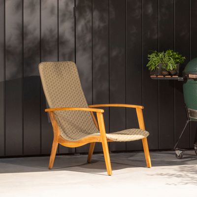 WOOOD Outdoor Fauteuil 'Stony' Teakhout en touw