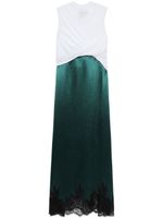 3.1 Phillip Lim robe mi-longue en coton à design drapé - Vert