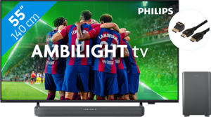 Philips 55PUS8309 - Ambilight (2024) + Soundbar + Hdmi kabel