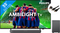 Philips 55PUS8309 - Ambilight (2024) + Soundbar + Hdmi kabel