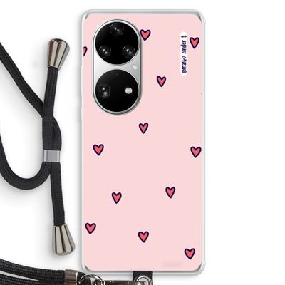 Hartjes: Huawei P50 Pro Transparant Hoesje met koord