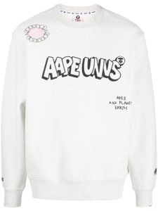 AAPE BY *A BATHING APE® sweat à logo imprimé - Gris