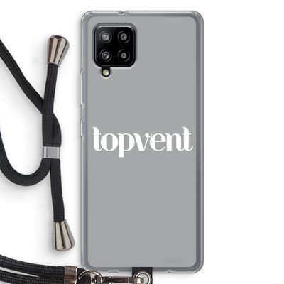Topvent Grijs Wit: Samsung Galaxy A42 5G Transparant Hoesje met koord