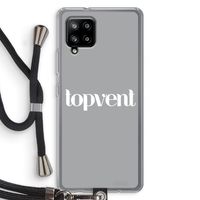 Topvent Grijs Wit: Samsung Galaxy A42 5G Transparant Hoesje met koord