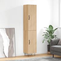 Hoge kast 34,5x34x180 cm bewerkt hout sonoma eikenkleurig