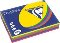 5 Intense kleuren A4 papier 80g 5x100vel Clairefontaine Trophée