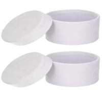 3x stuks ronde witte hobby opslag doos/dozen 16,5 cm