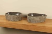 Rivierstenen waskommen set RM070319AB, 44x31x15 cm