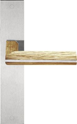 Formani Piet Boon TWO PBL22P236SFC deurkruk op schild blind - mat RVS/eikenhout