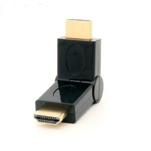 HDMI Male to Male Right Angle 90-180 Degree Adapter,Gilded