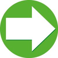 10x Accent pijl sticker groen - thumbnail