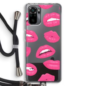 Bite my lip: Xiaomi Redmi Note 10 Pro Transparant Hoesje met koord